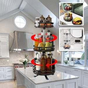 360° Rotirajući metalni organizator za skladištenje (3 sloja) | SPINSTORE