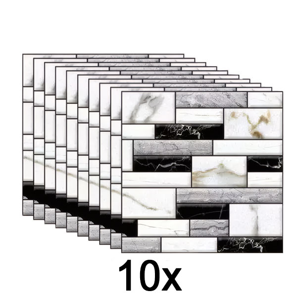 1x 3D zidne nalepnice mermernog izgleda (10 komada) | MARBLEBLOCKS