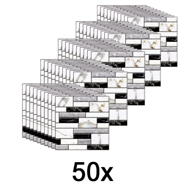 5x 3D zidne nalepnice mermernog izgleda (10 komada) | MARBLEBLOCKS